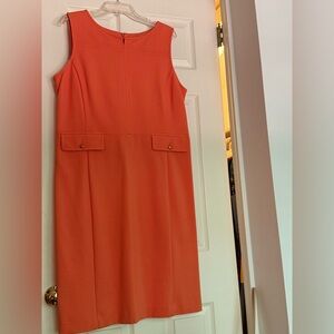 Talbots Vibrant Orange Midi Dress